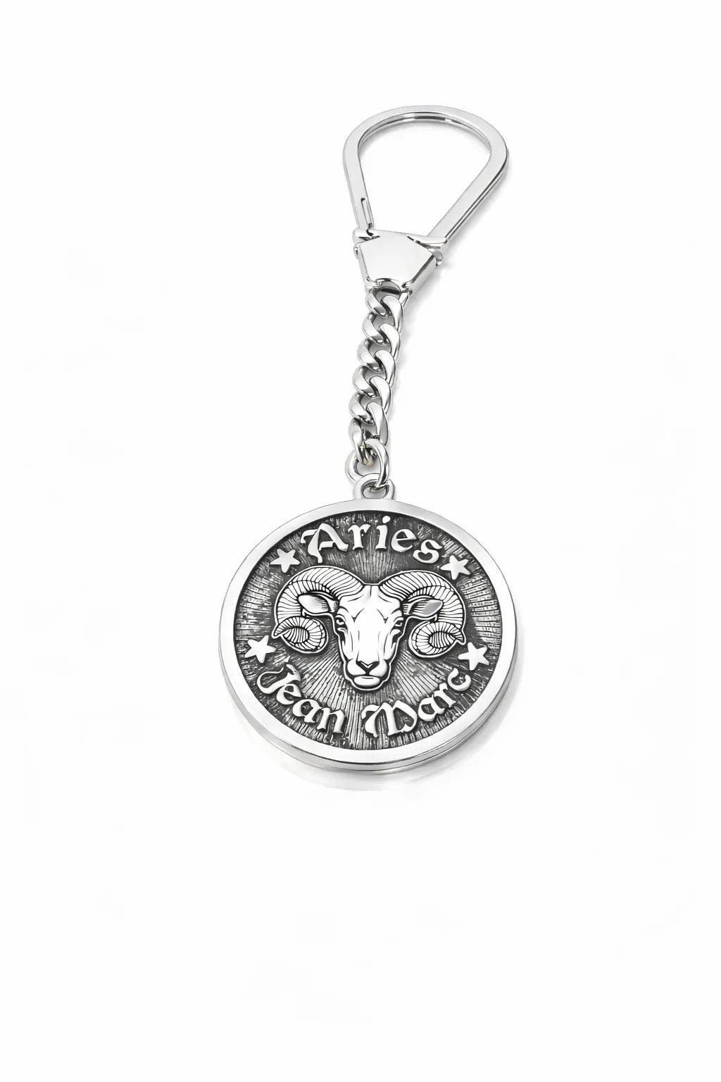 Aries Zodiac Keychain - Yellow Gold-Plated Silver 925