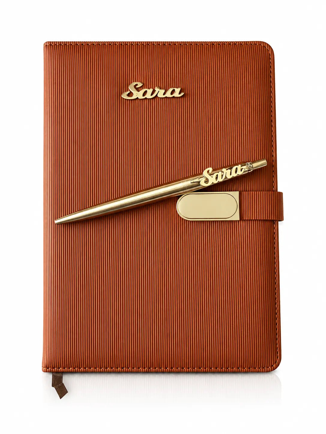 Personalized Agenda & Parker Pen Gift Set (Brown)