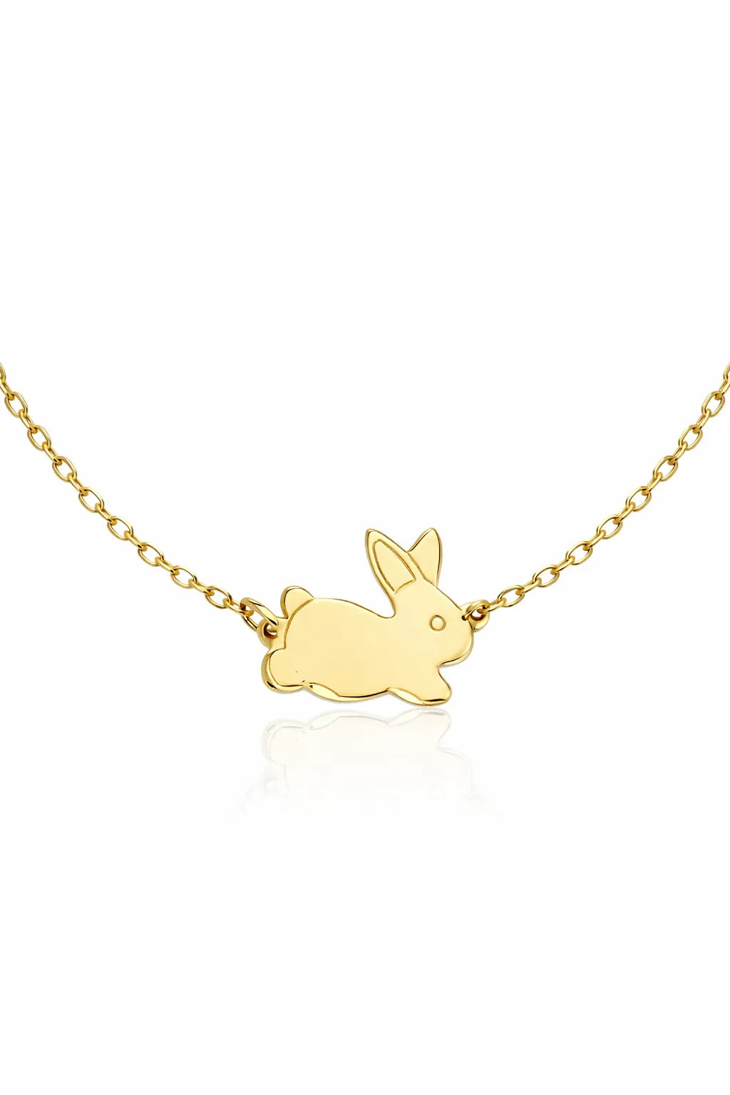 Bunny Charm Necklace - Yellow Gold-Plated Silver 925