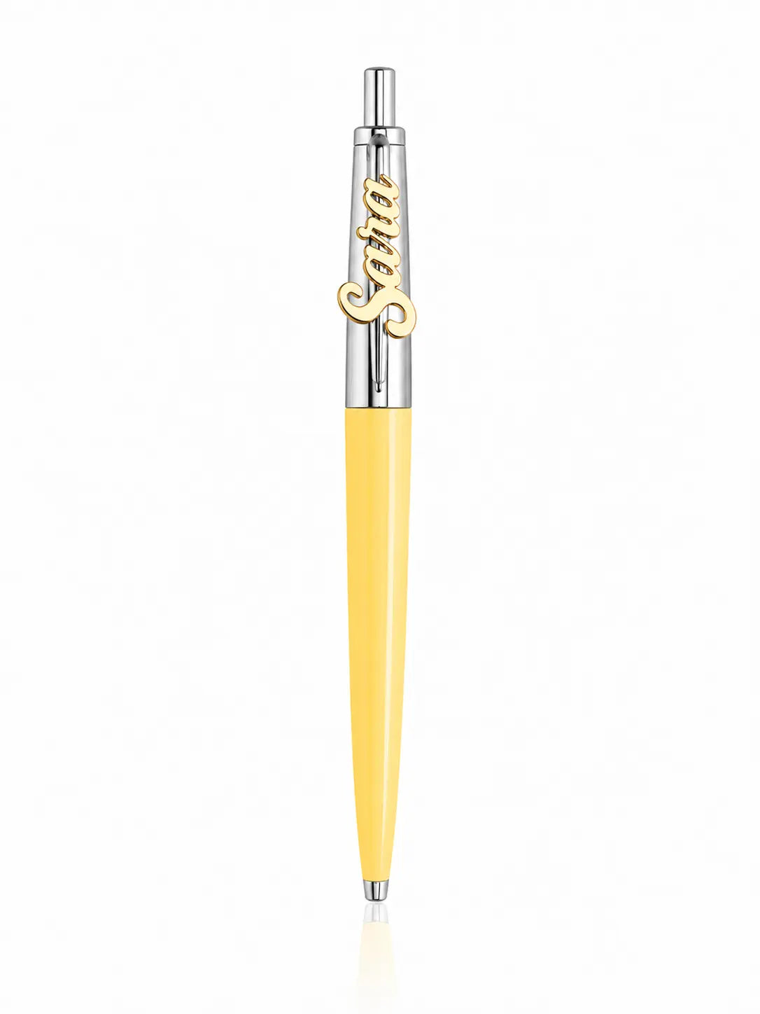 Personalized Parker Pen (Butter Yellow x Silver)