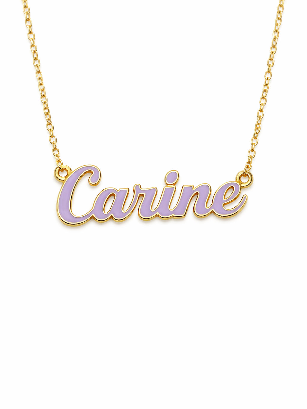 Name Necklace - Gold & Lilac