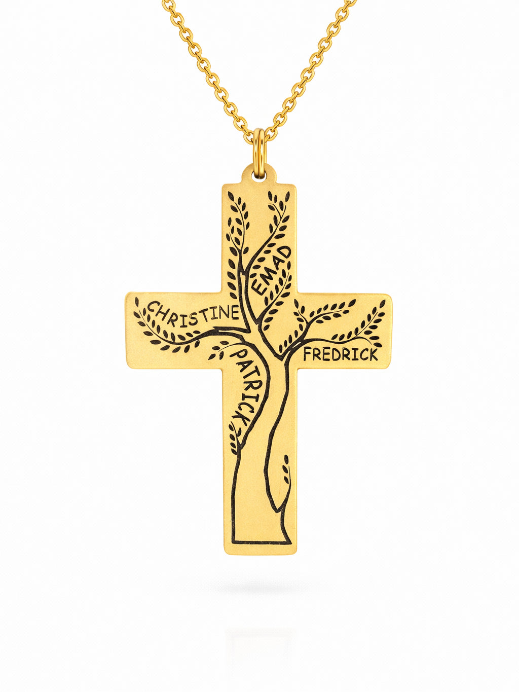 Family Tree Cross Necklace