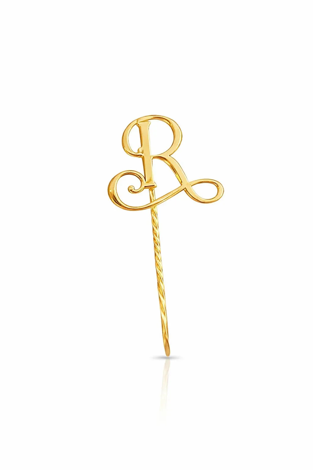 Initial Symbol Brooch - Yellow Gold-Plated Silver 925
