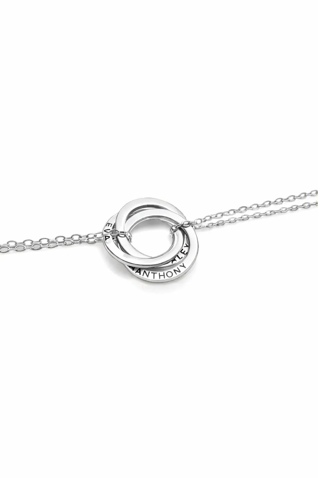 Interlocking Circles Necklace - Yellow Gold-Plated Silver 925