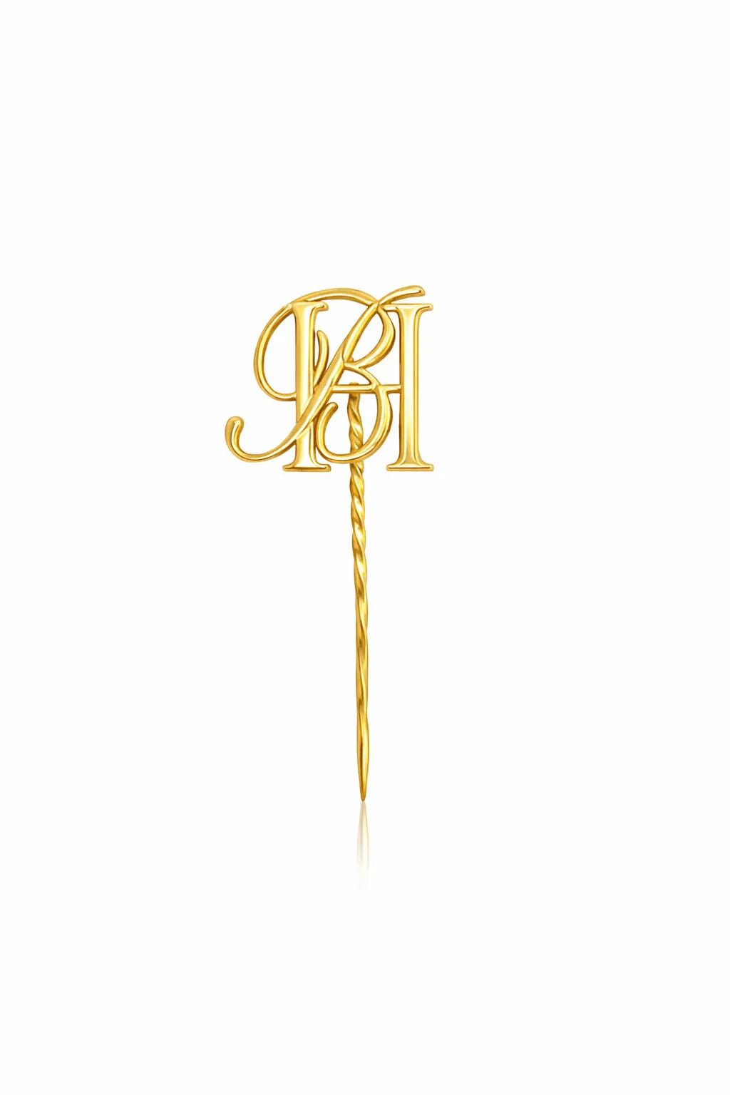 Monogram Pin - Yellow Gold-Plated Silver 925