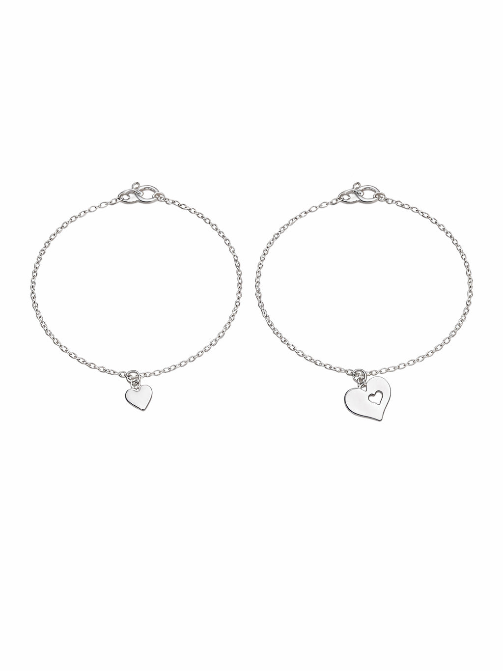 Mother & Daughter Heart Bracelet Set