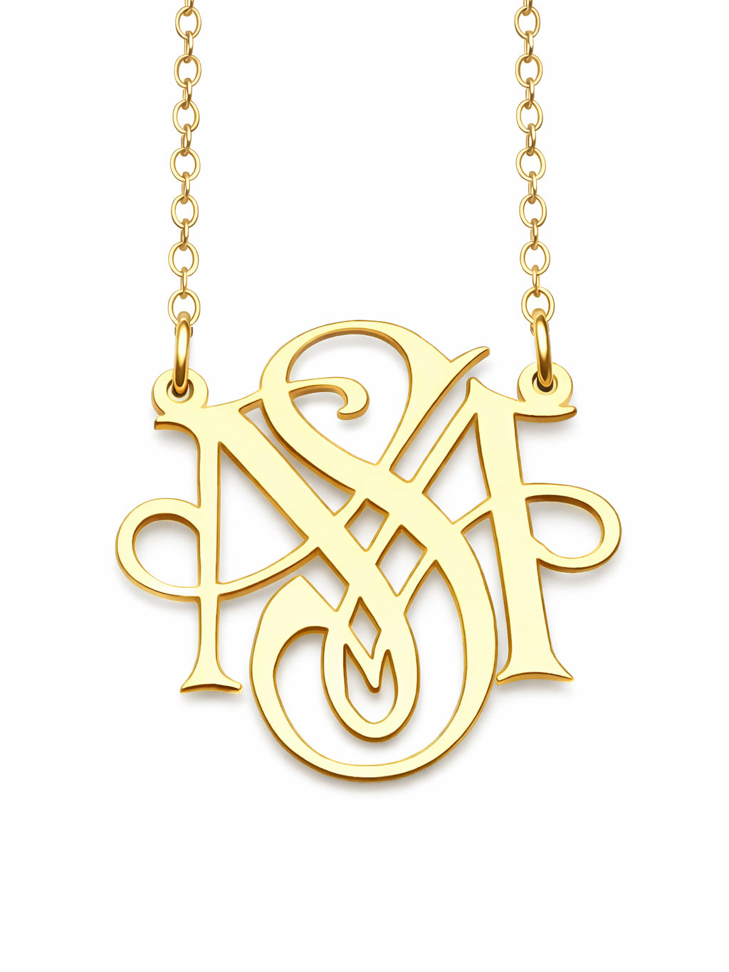Personalized Necklace (Overlapping Initials)