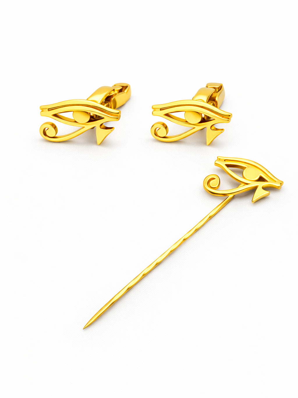Men's set (Eye of Horus Cufflinks + Suit Pin)