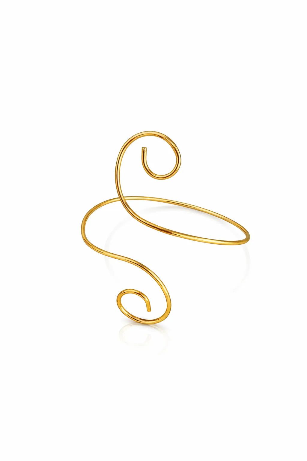 Whimsical Spiral Bangle - Yellow Gold-Plated Silver 925