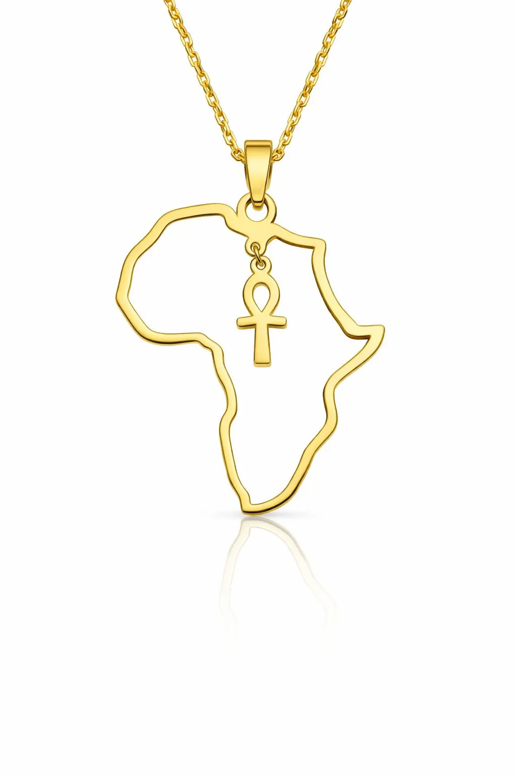 Africa Ankh Pendant - Yellow Gold-Plated Silver 925