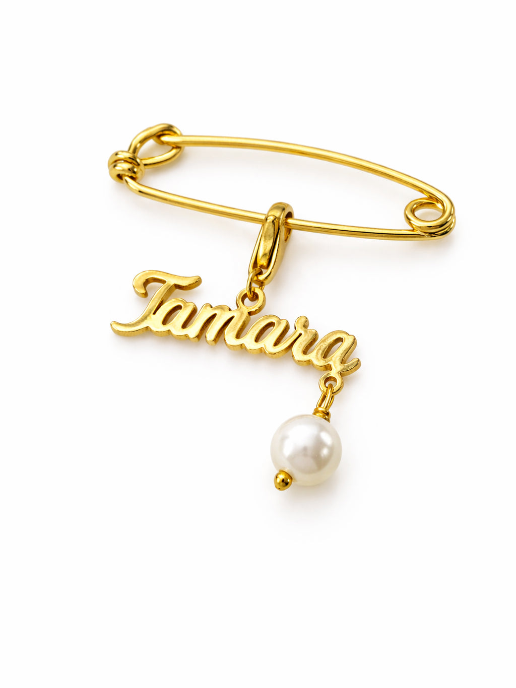 Personalized Baby Pin with Pearl