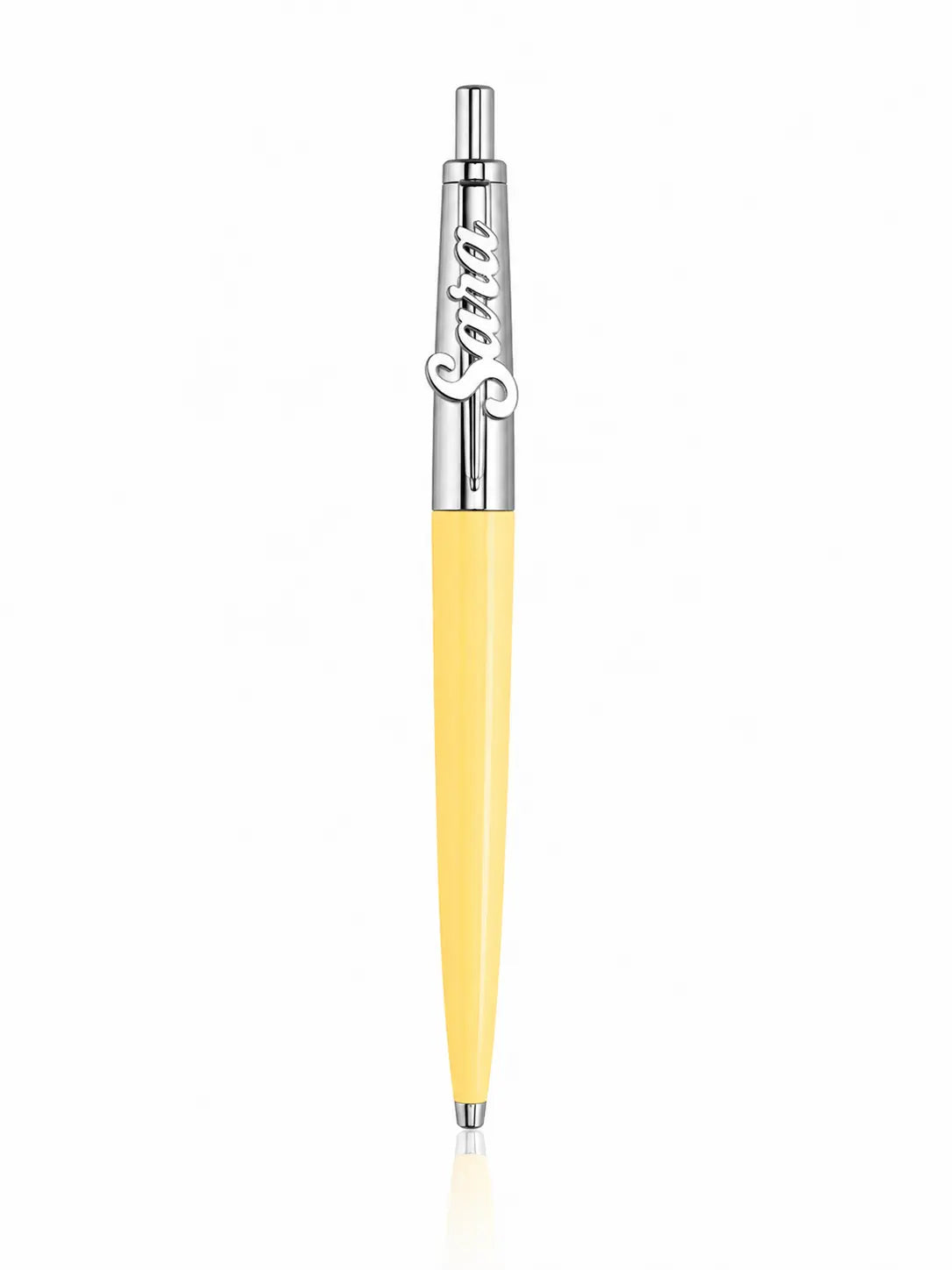 Personalized Parker Pen (Butter Yellow x Silver)