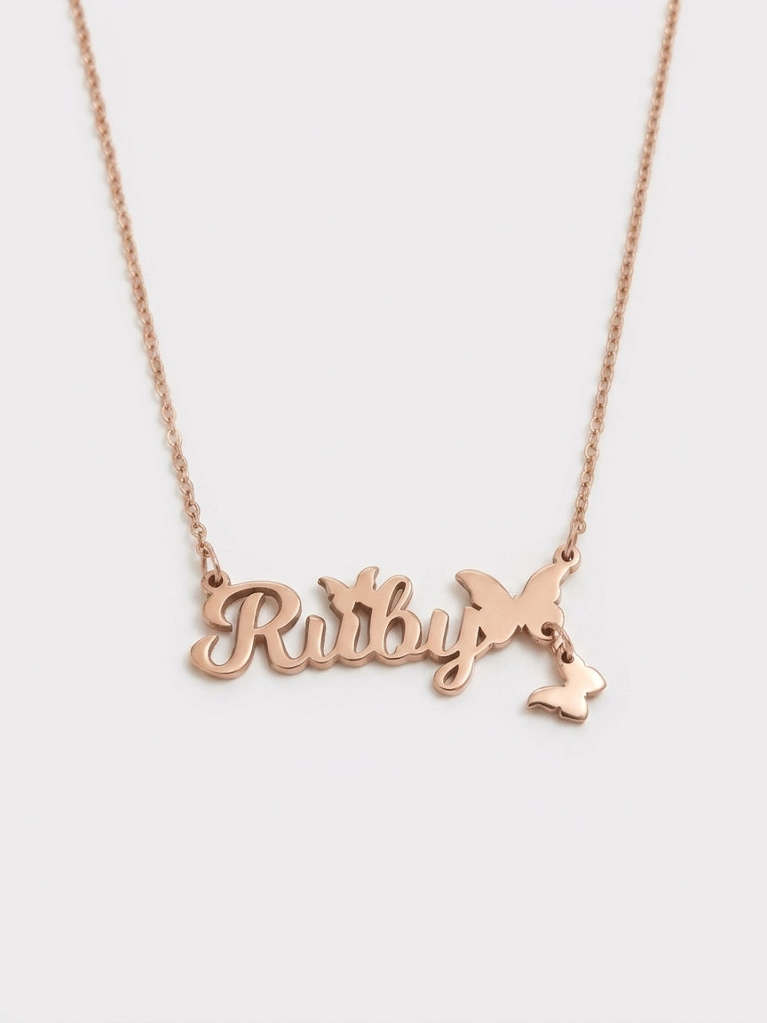 Butterfly Name Necklace