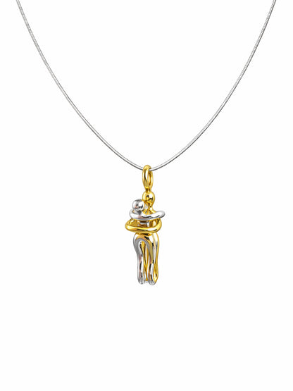 Couple Embrace Necklace