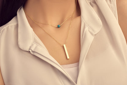 Bar & Stone Necklace