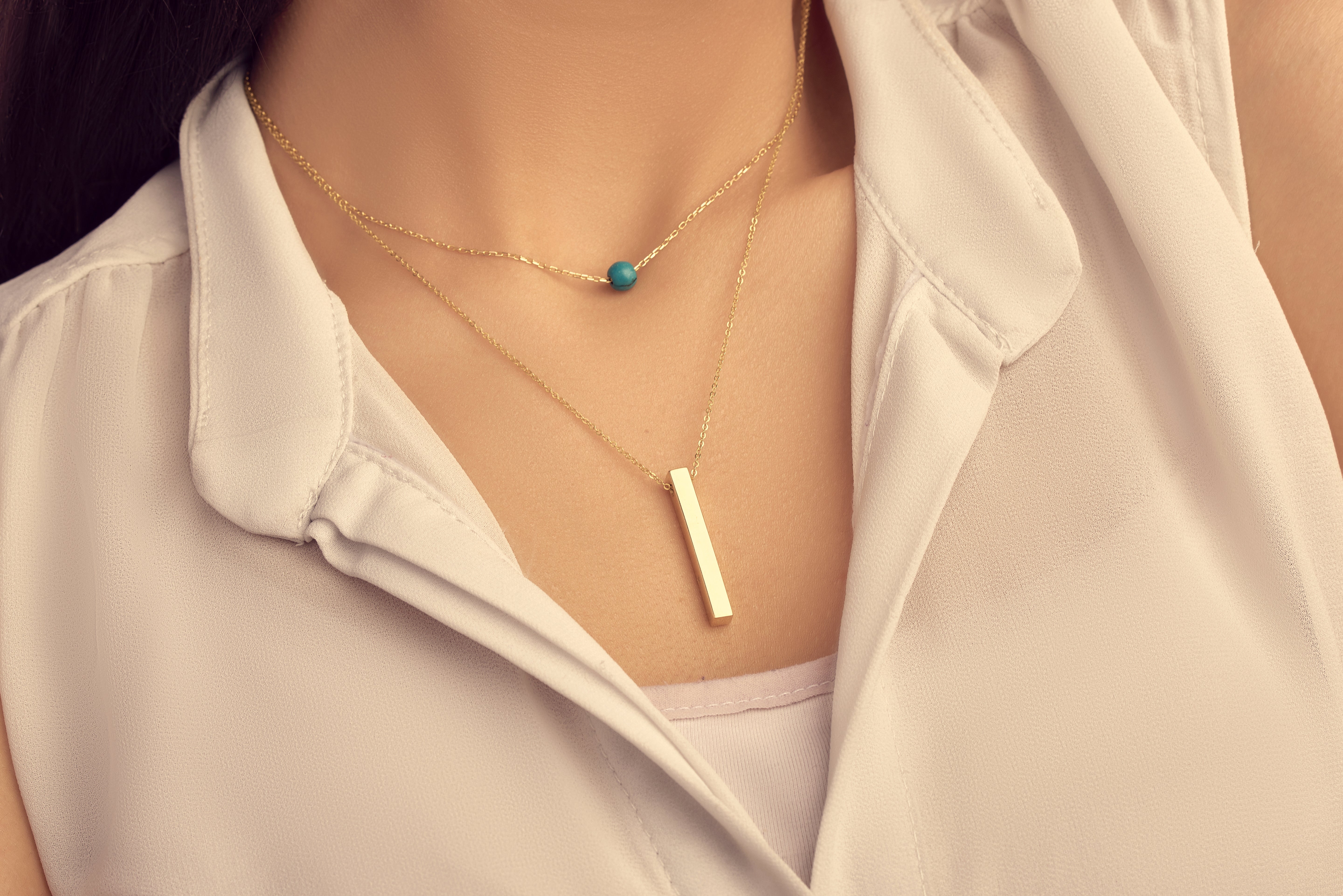 Bar & Stone Necklace