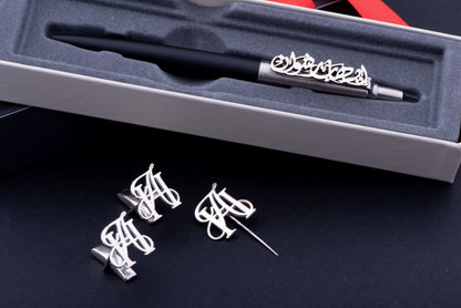 Men's set (Cufflinks + Suit Pin + Parker Pen)