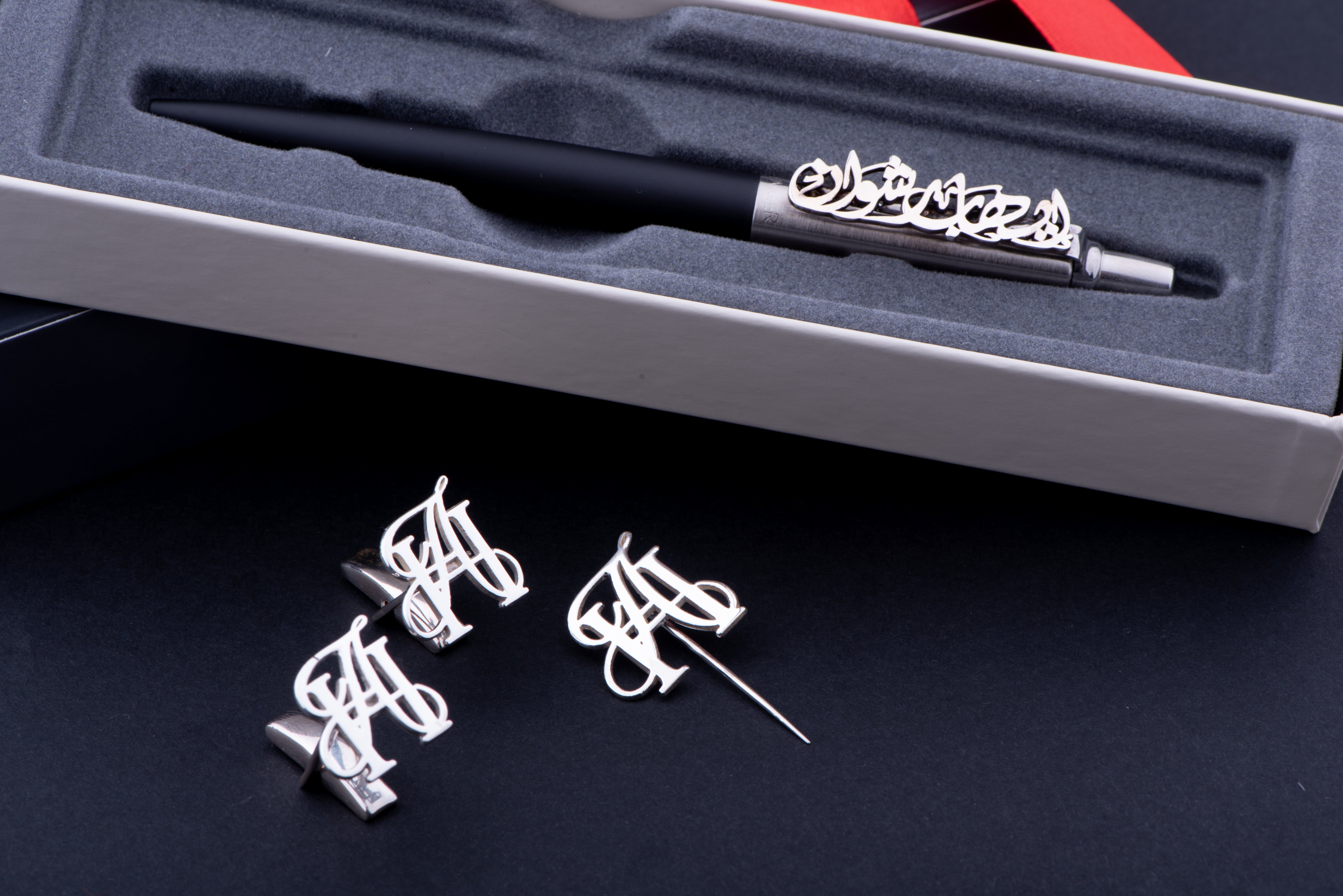 Men's set (Cufflinks + Suit Pin + Parker Pen)