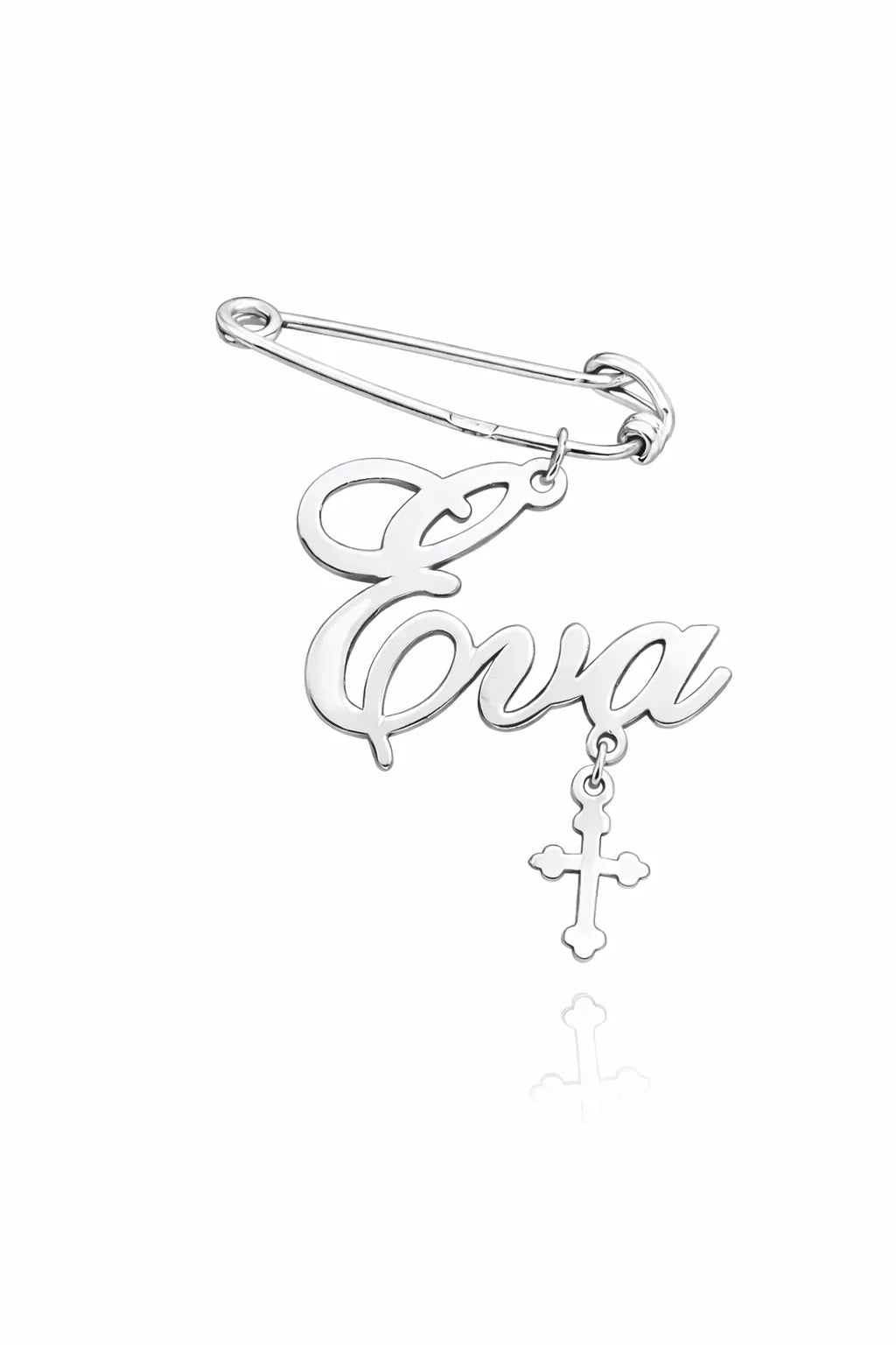 Elegant Name Brooch - Yellow Gold-Plated Silver 925