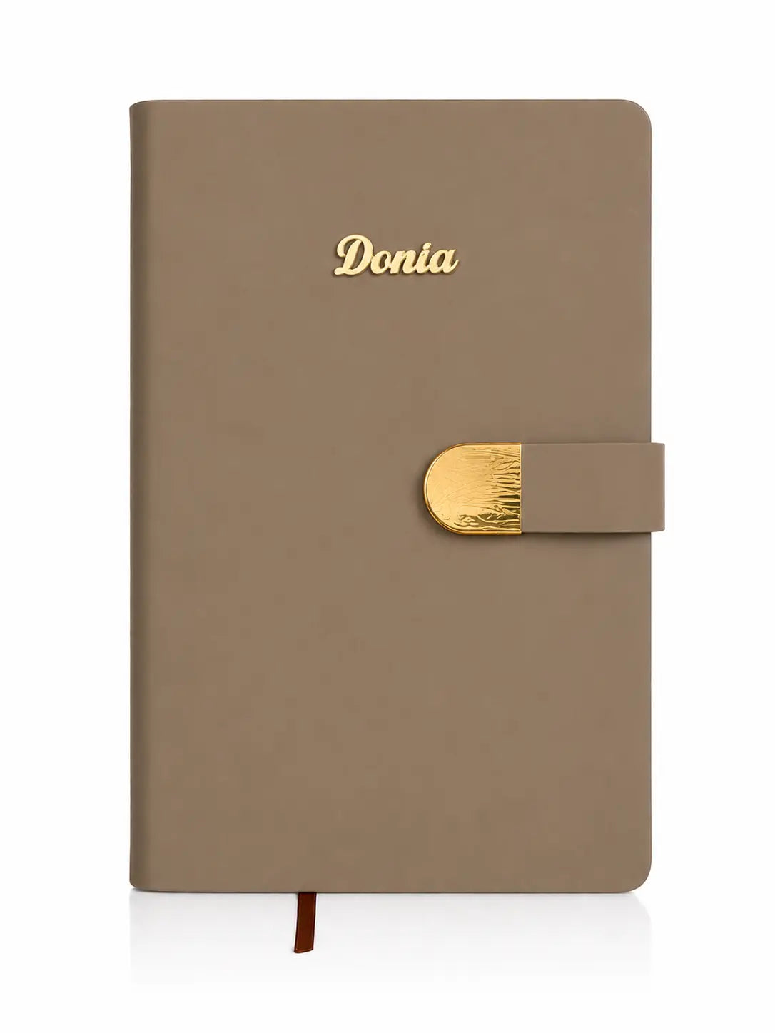 Personalized Leather Notebook (Brown)