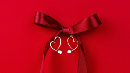 Pearl Heart Whisper Earrings