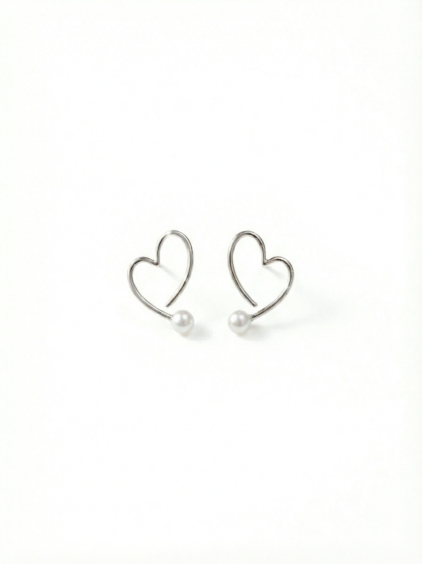 Pearl Heart Whisper Earrings