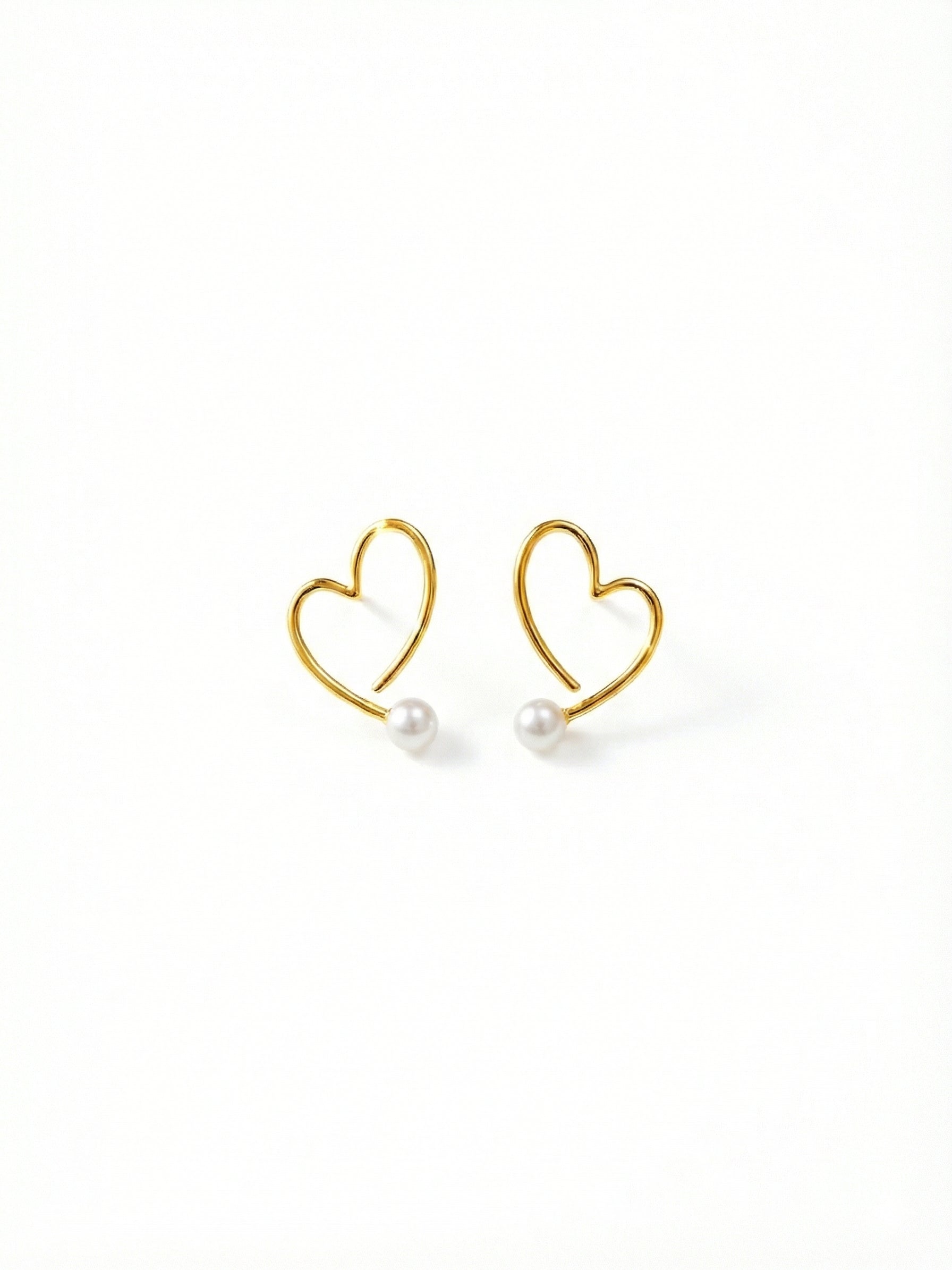 Pearl Heart Whisper Earrings