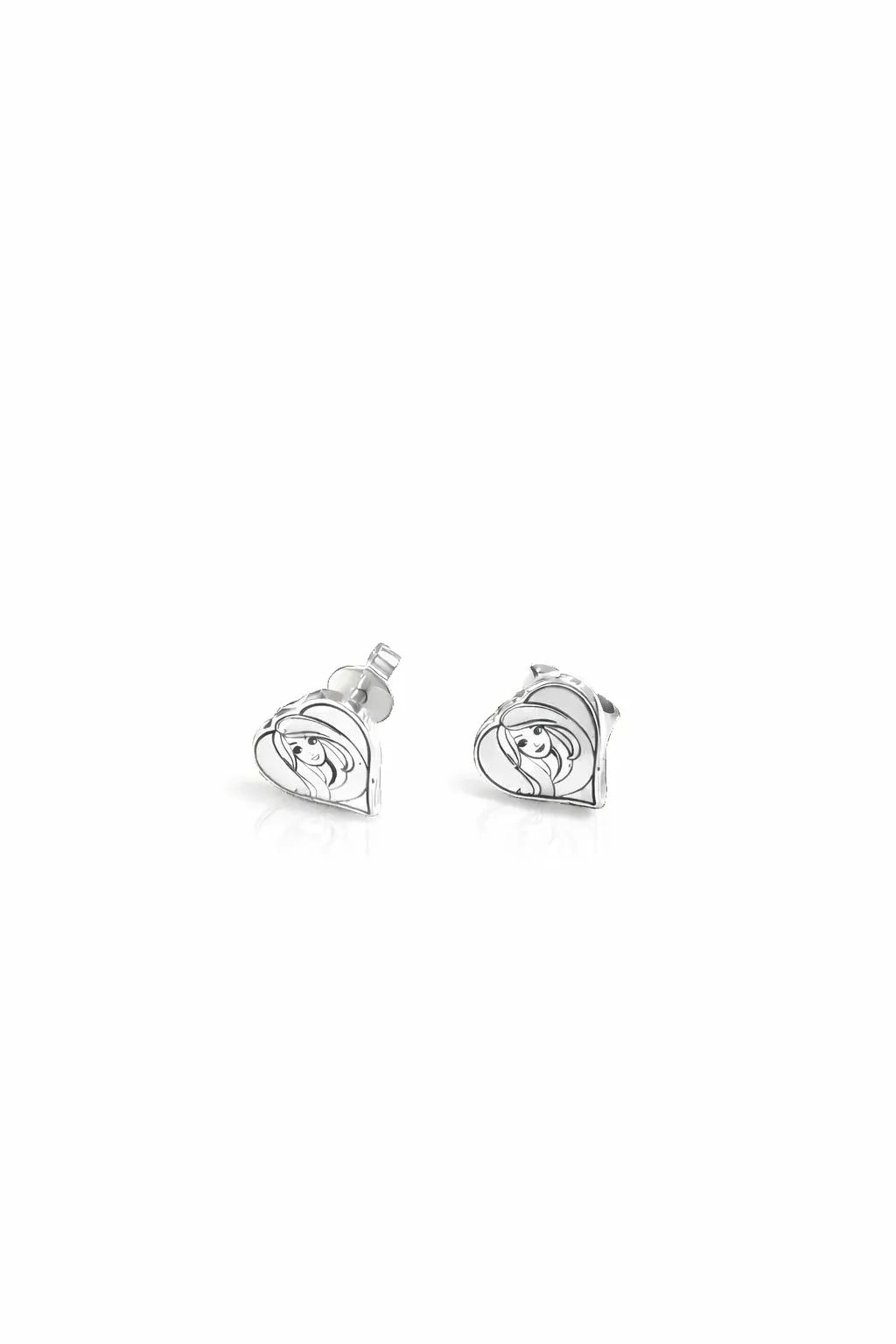 Heart Charm Earrings - Yellow Gold-Plated Silver 925