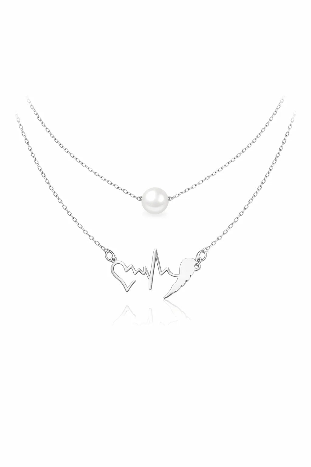 Heartbeat Charm Necklace - Yellow Gold-Plated Silver 925