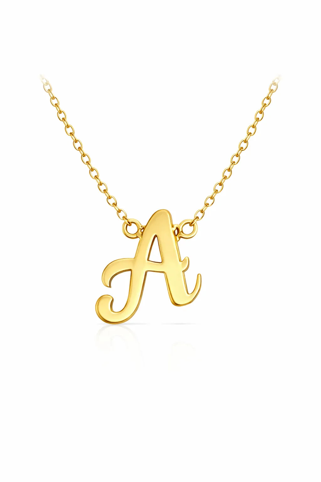 Initial Charm Necklace - Yellow Gold-Plated Silver 925