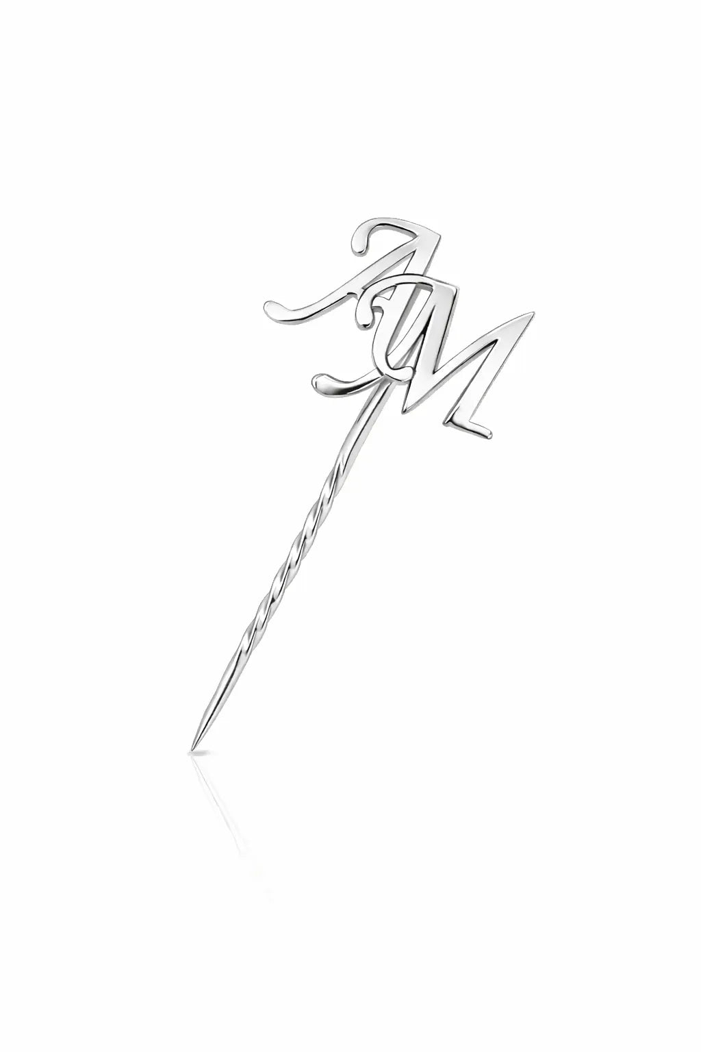 Initial Letter Brooch - Yellow Gold-Plated Silver 925
