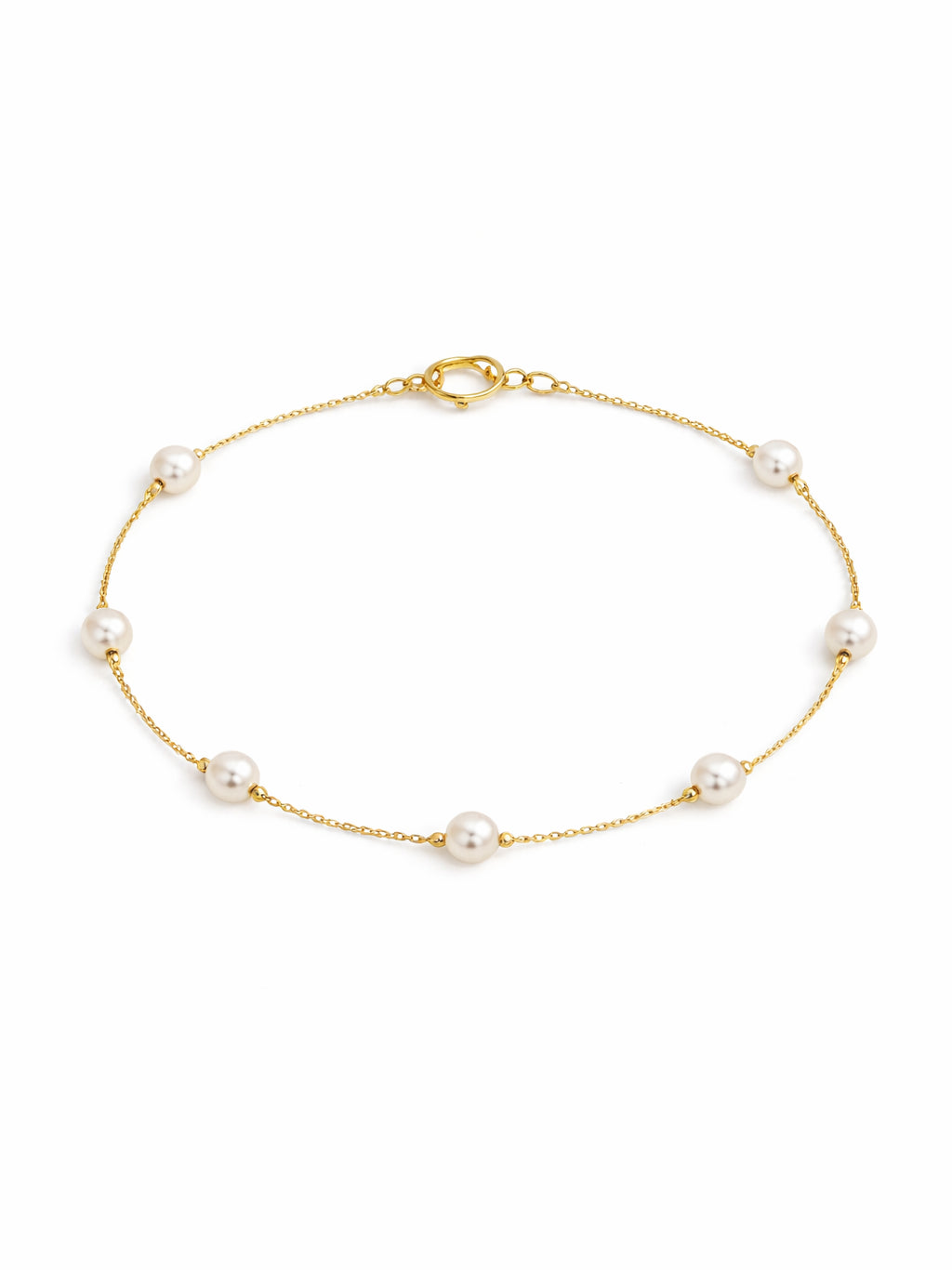 Minimal Pearl Station Bracelet