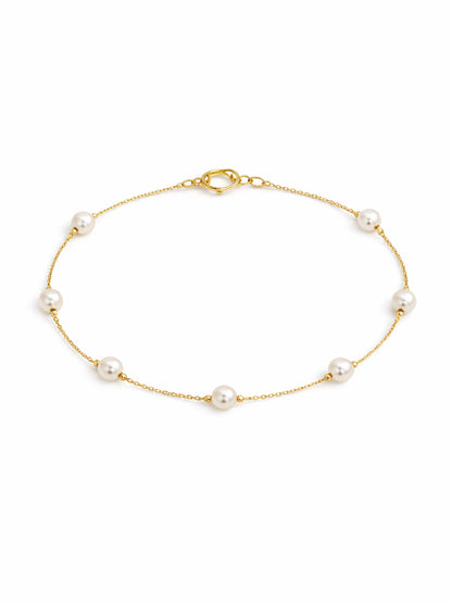Minimal Pearl Station Bracelet