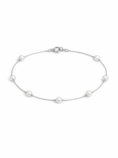 Minimal Pearl Station Bracelet