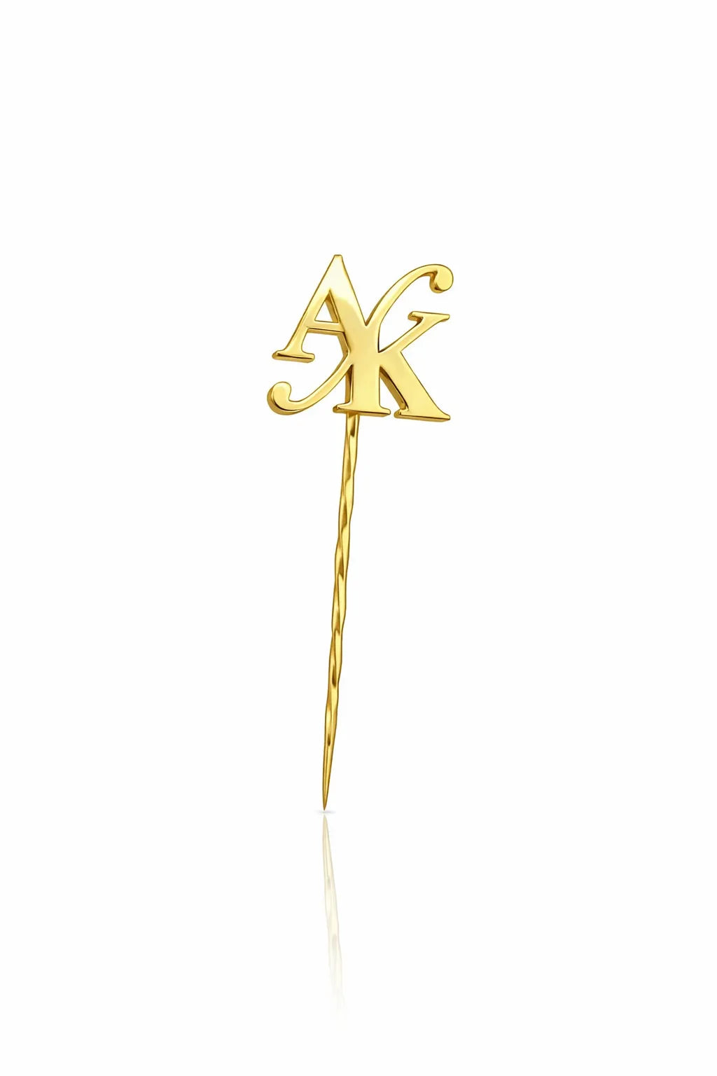 Monogram Hairpin - Yellow Gold-Plated Silver 925