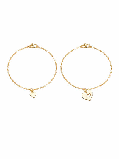 Mother & Daughter Heart Bracelet Set