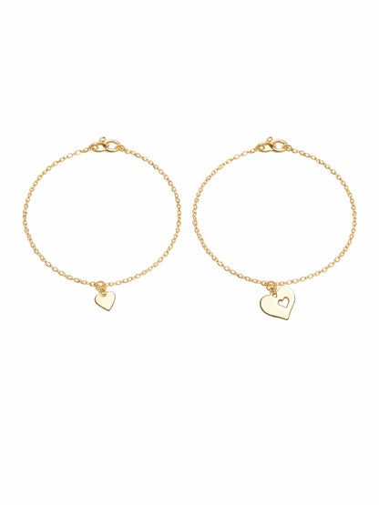 Mother & Daughter Heart Bracelet Set