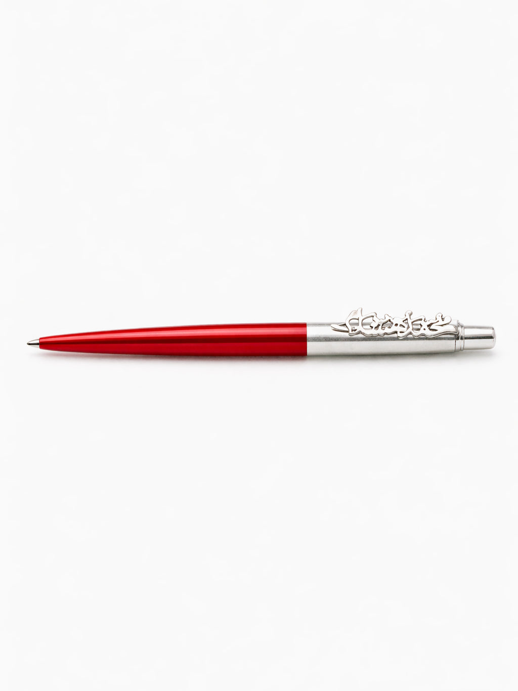 Personalized Parker Pen (Red x Silver)