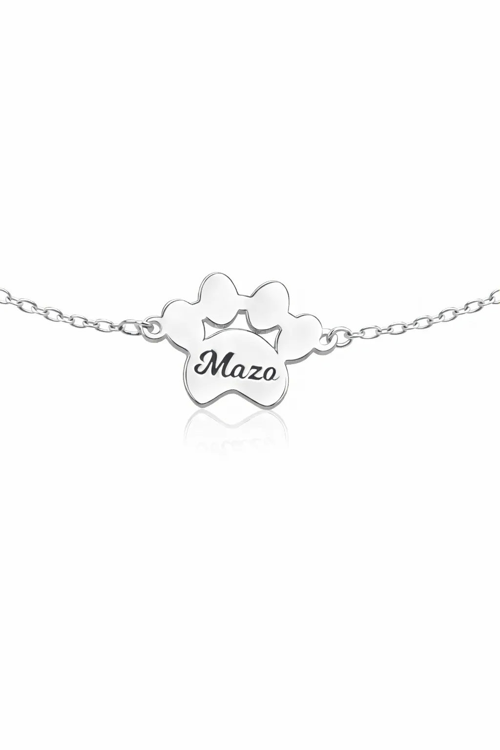 Paw Print Charm Bracelet - Yellow Gold-Plated Silver 925