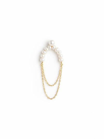 Pearls Arch Chain Drop Earrings