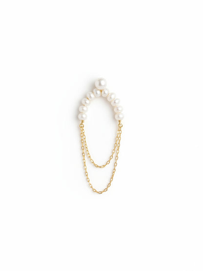 Pearls Arch Chain Drop Earrings