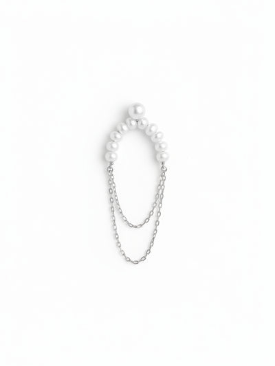 Pearls Arch Chain Drop Earrings
