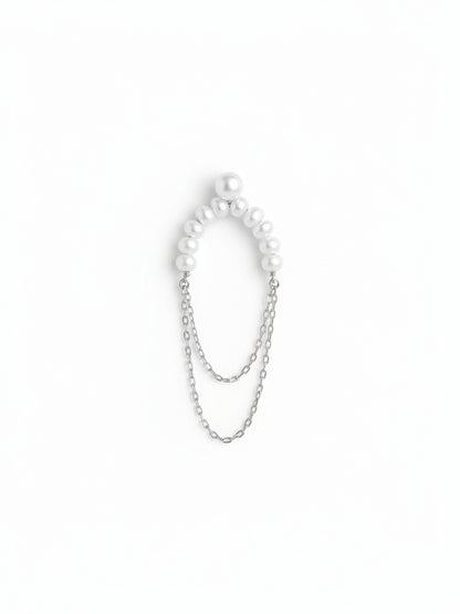 Pearls Arch Chain Drop Earrings
