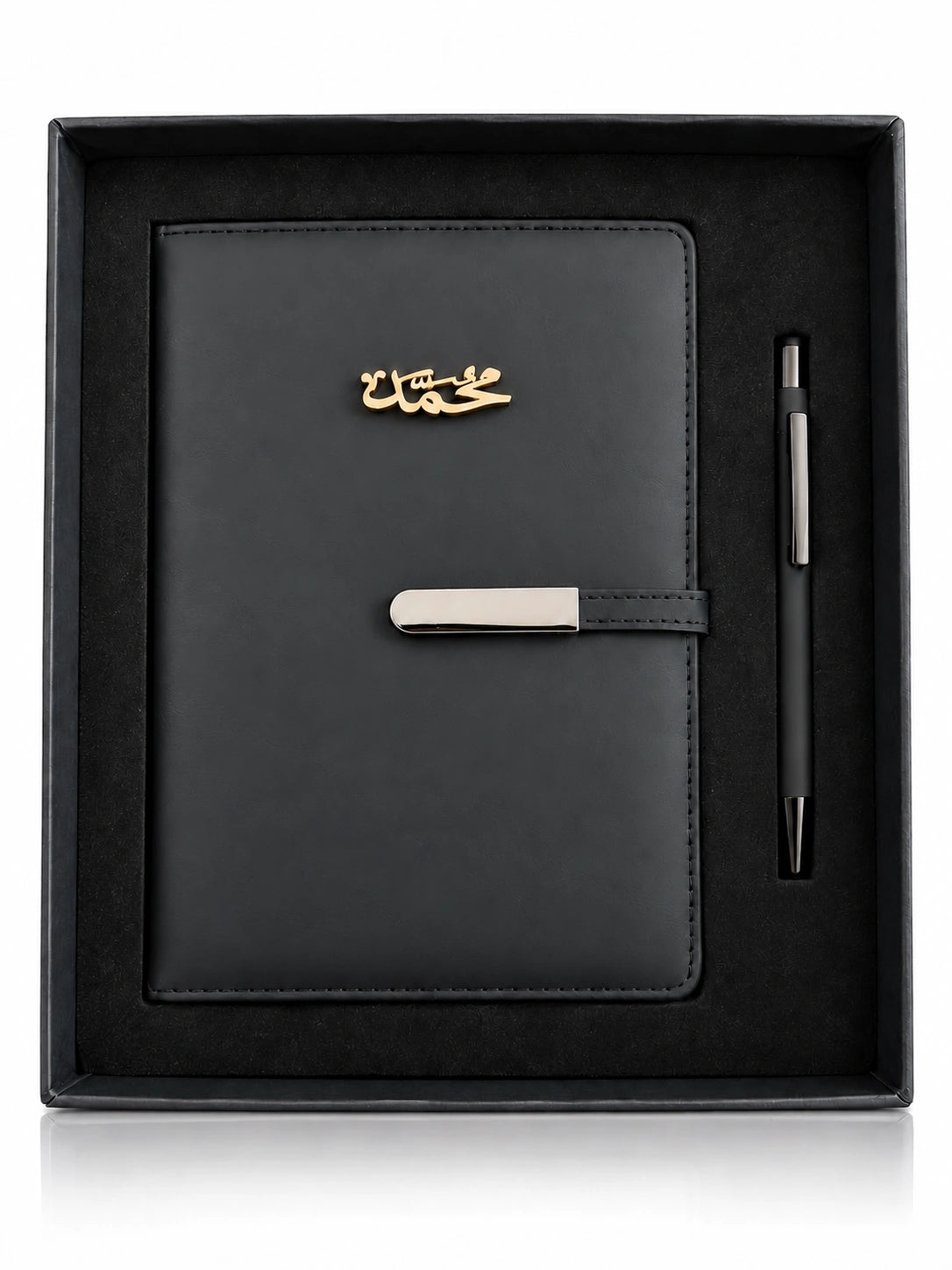 Personalized Arabic Notebook Set - Yellow Gold-Plated Silver 925