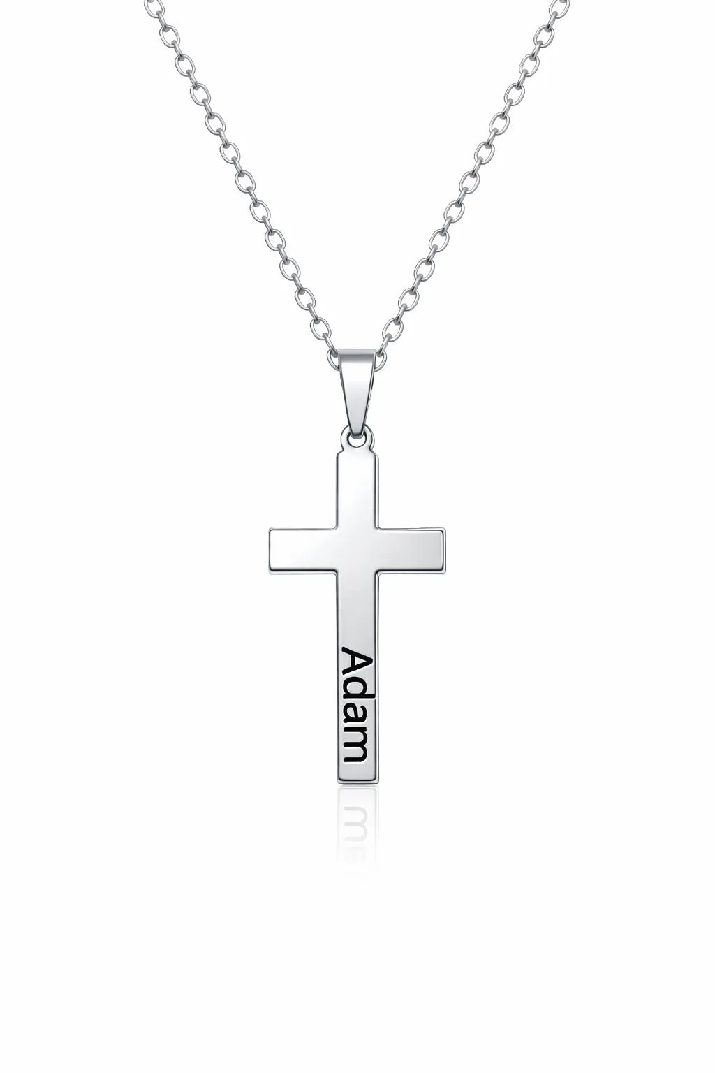 Personalized Cross Pendant - Yellow Gold-Plated Silver 925