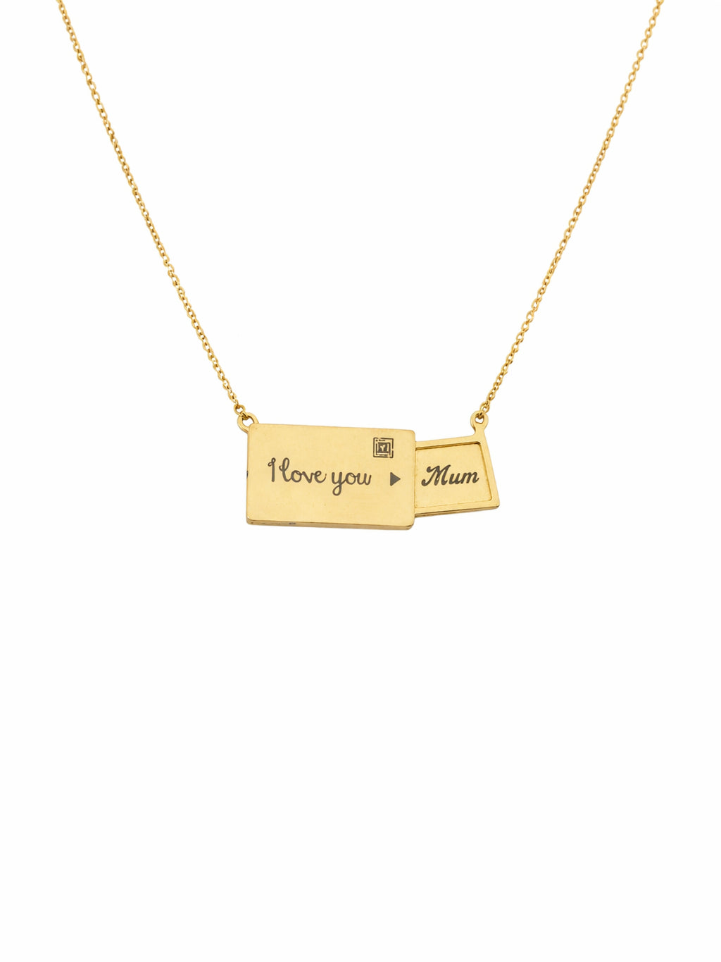 Secret Message Slide Necklace – “I Love You Mum”
