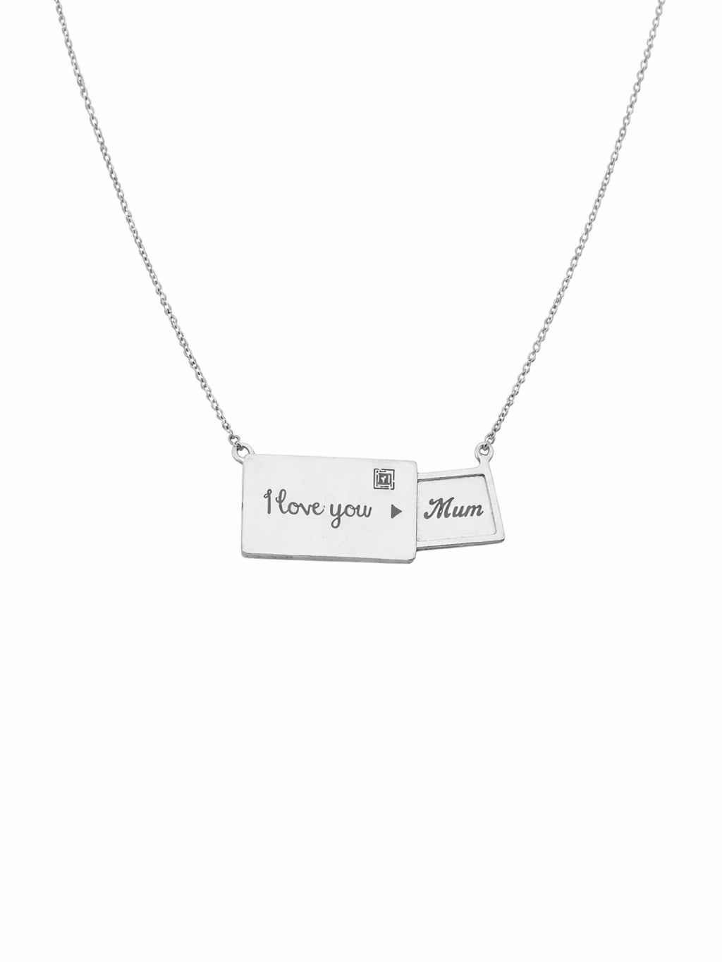 Secret Message Slide Necklace – “I Love You Mum”