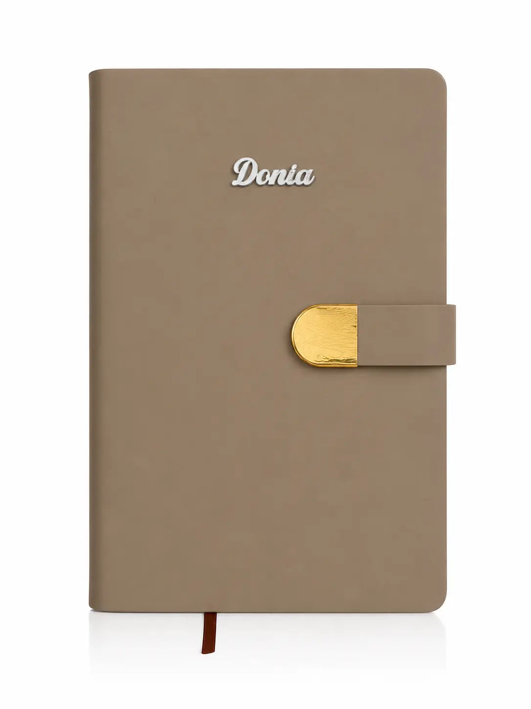 Personalized Leather Notebook (Brown)