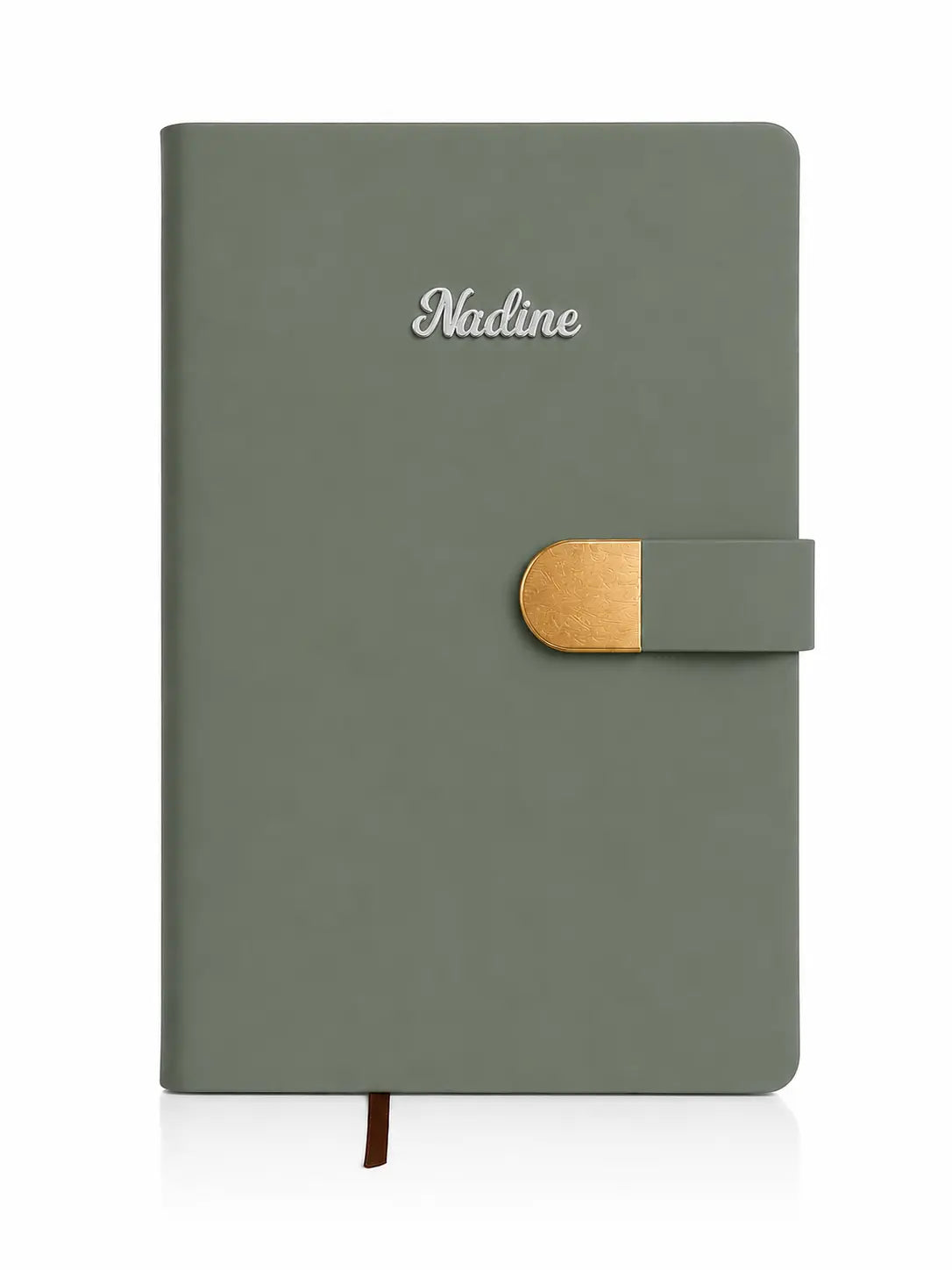 Personalized Leather Notebook (Green)