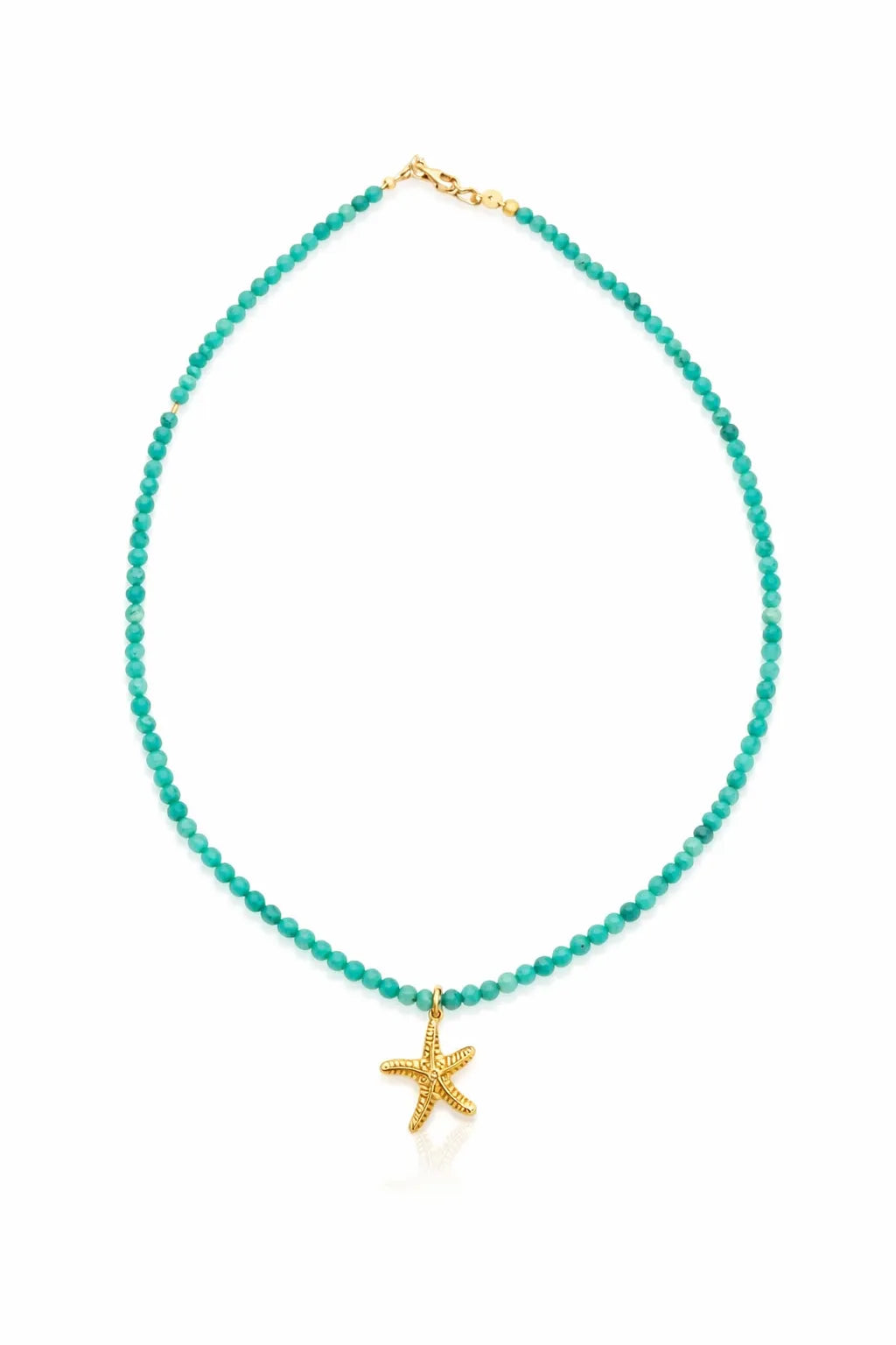 Starfish Pendant Necklace - Yellow Gold-Plated Silver 925